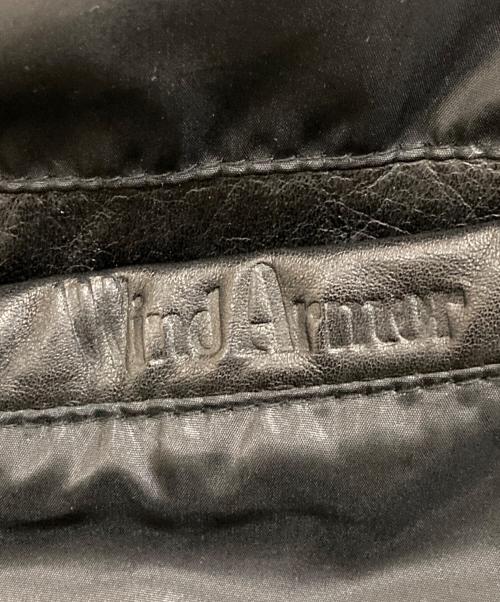 Wind Armor（ウィンドアーマー）Wind Armor (ウィンドアーマー) レザーダウンジャケット ブラック サイズ:４Lの古着・服飾アイテム