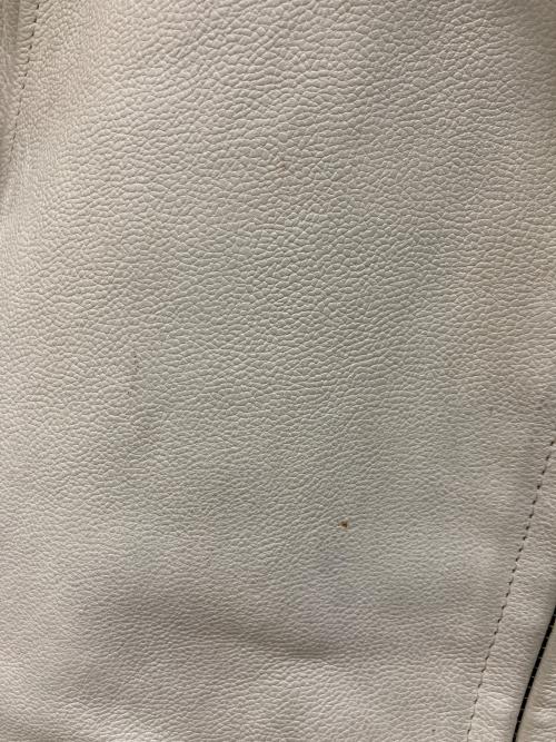 COOL SCAT（クールスキャット）COOL SCAT (クールスキャット) シングルライダースジャケット ホワイト サイズ:36の古着・服飾アイテム