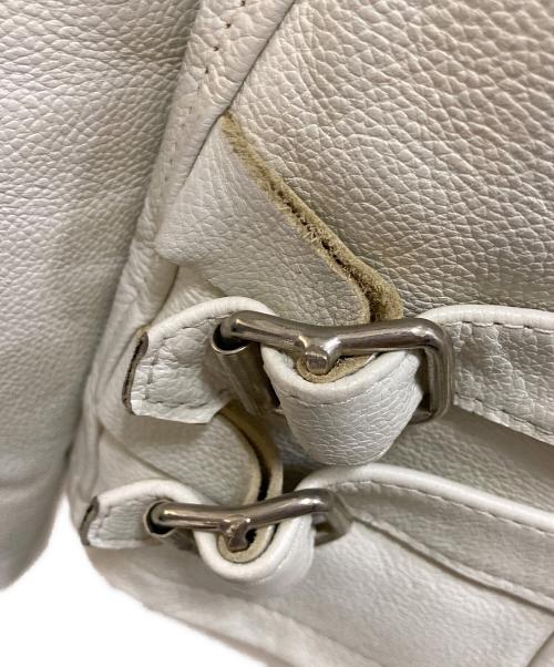 COOL SCAT（クールスキャット）COOL SCAT (クールスキャット) シングルライダースジャケット ホワイト サイズ:36の古着・服飾アイテム