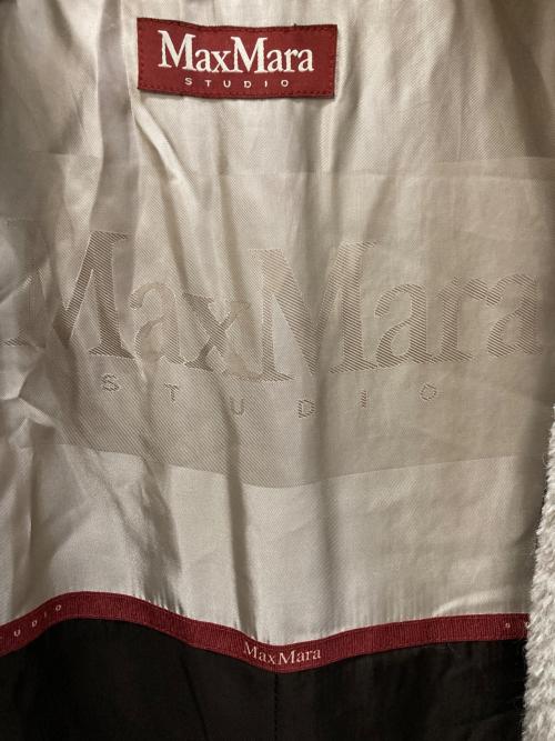 Max Mara Studio（マックスマーラ ストゥディオ）Max Mara Studio (マックスマーラ ストゥディオ) アルパカ×ウールコート グレージュ サイズ:36の古着・服飾アイテム