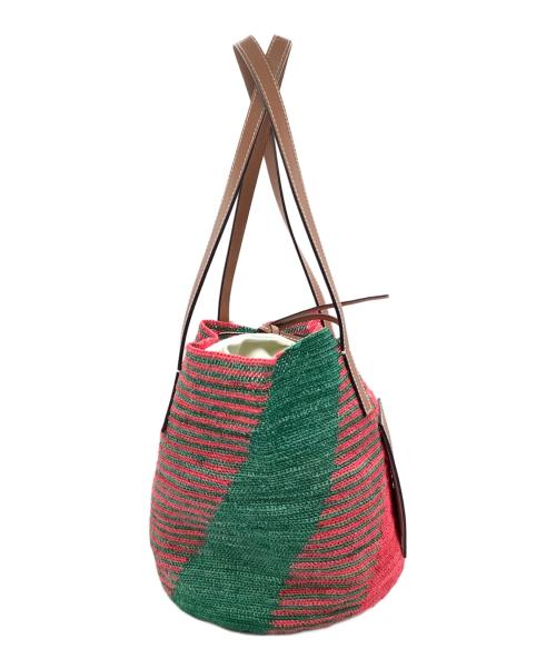 LOEWE（ロエベ）LOEWE (ロエベ) バスケットバッグ レッド×グリーンの古着・服飾アイテム