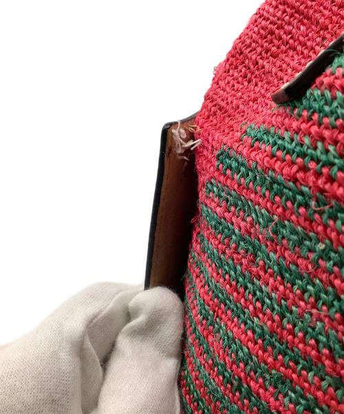 LOEWE（ロエベ）LOEWE (ロエベ) バスケットバッグ レッド×グリーンの古着・服飾アイテム