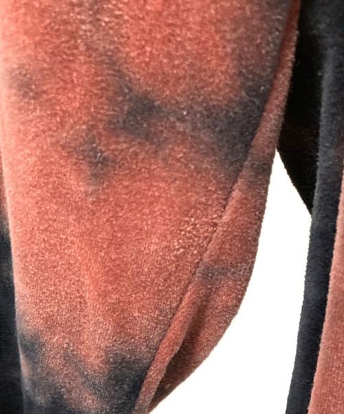 BLUE BLUE（ブルーブルー）BLUE BLUE (ブルーブルー) ベロアイージーパンツ ブラック×オレンジ サイズ:2の古着・服飾アイテム