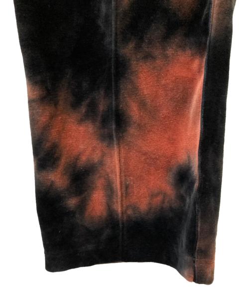 BLUE BLUE（ブルーブルー）BLUE BLUE (ブルーブルー) ベロアイージーパンツ ブラック×オレンジ サイズ:2の古着・服飾アイテム