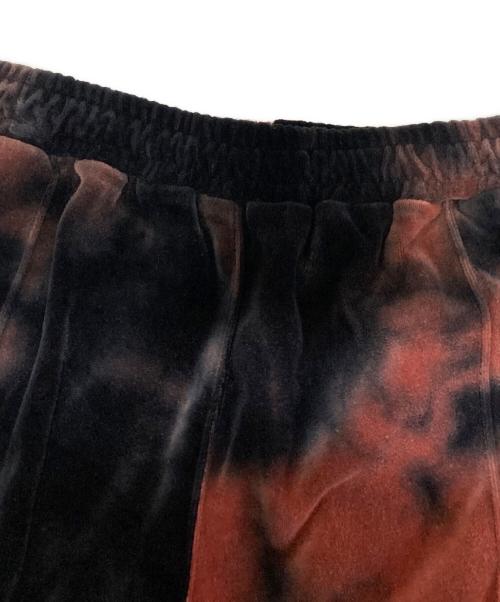 BLUE BLUE（ブルーブルー）BLUE BLUE (ブルーブルー) ベロアイージーパンツ ブラック×オレンジ サイズ:2の古着・服飾アイテム