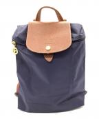 LONGCHAMPロンシャン）の古着「バックパック」｜ネイビー×ブラウン