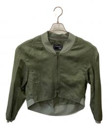 Gabardine K.T（ギャバシンケーティー）の古着「洗えるシアーサテンブルゾン」｜カーキ