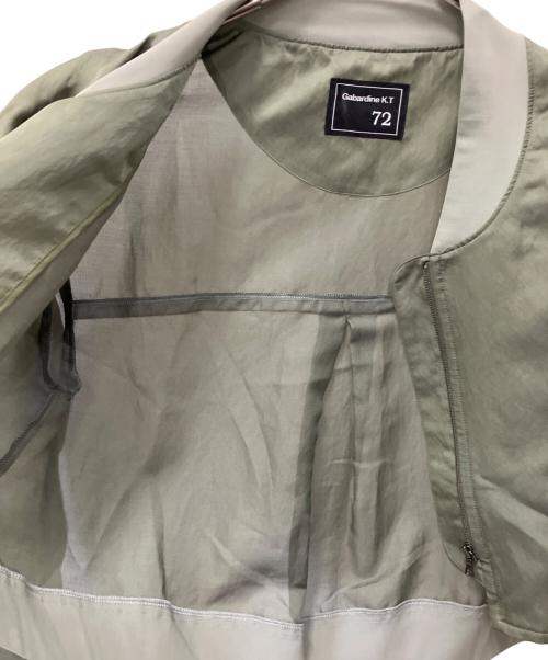 Gabardine K.T（ギャバシンケーティー）Gabardine K.T (ギャバシンケーティー) 洗えるシアーサテンブルゾン カーキ サイズ:9の古着・服飾アイテム