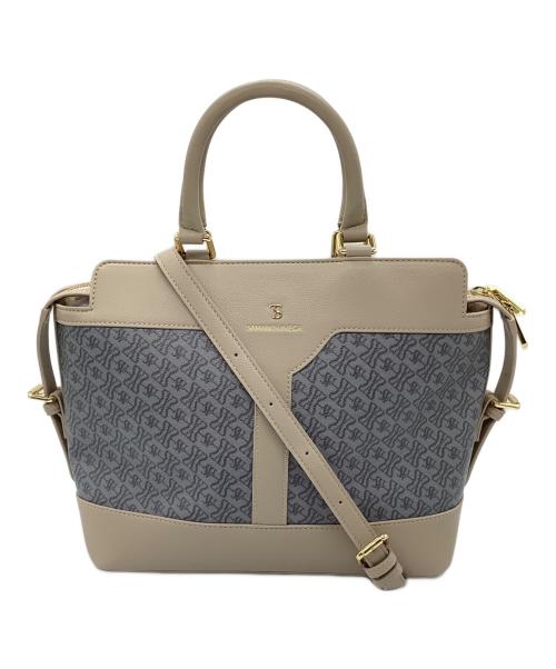 Samantha Vega（サマンサベガ）Samantha Vega (サマンサベガ) 2WAYハンドバッグ ベージュ×ブルーの古着・服飾アイテム