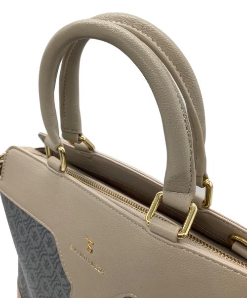 Samantha Vega（サマンサベガ）Samantha Vega (サマンサベガ) 2WAYハンドバッグ ベージュ×ブルーの古着・服飾アイテム