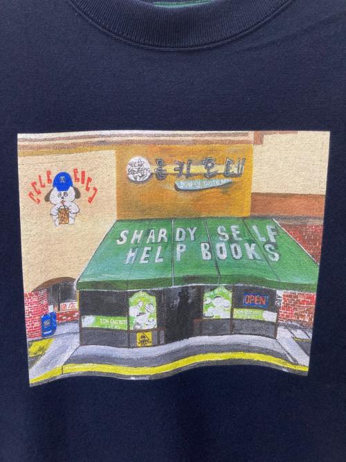 SHARDY SELF HELP BOOKS（シェイディーセルフヘルプブックス）SHARDY SELF HELP BOOKS (シェイディーセルフヘルプブックス) プリントスウェット ネイビー サイズ:Mの古着・服飾アイテム