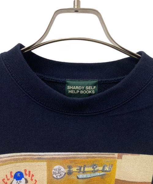 SHARDY SELF HELP BOOKS（シェイディーセルフヘルプブックス）SHARDY SELF HELP BOOKS (シェイディーセルフヘルプブックス) プリントスウェット ネイビー サイズ:Mの古着・服飾アイテム