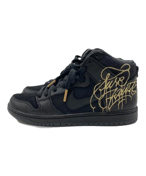 NIKE SB（ナイキエスビー）NIKE SB (ナイキエスビー) FAUST (ファウスト) DUNK HIGH PRO QS ブラック×ゴールド サイズ:cm26の古着・服飾アイテム