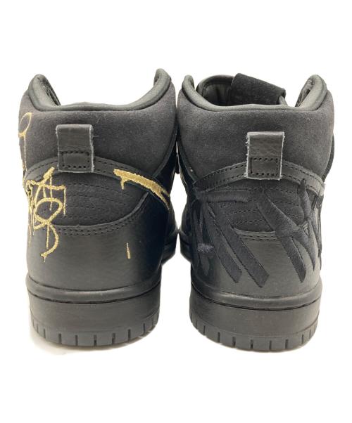 NIKE SB（ナイキエスビー）NIKE SB (ナイキエスビー) FAUST (ファウスト) DUNK HIGH PRO QS ブラック×ゴールド サイズ:cm26の古着・服飾アイテム