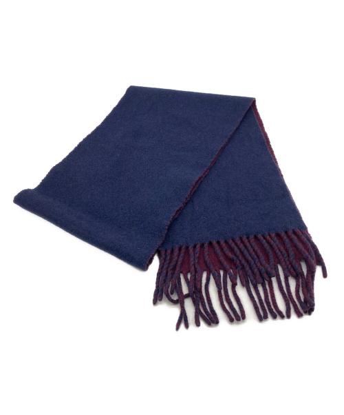 POLO RALPH LAUREN（ポロ・ラルフローレン）POLO RALPH LAUREN (ポロ・ラルフローレン) マフラー ネイビー×ボルドーの古着・服飾アイテム