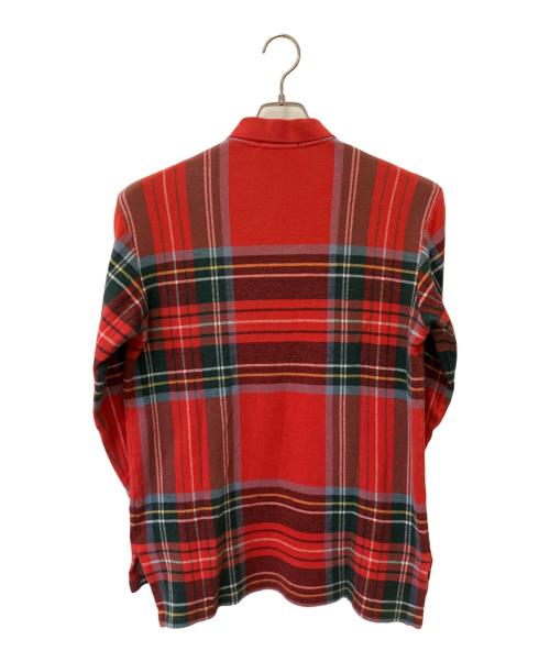 POLO RALPH LAUREN（ポロ・ラルフローレン）POLO RALPH LAUREN (ポロ・ラルフローレン) 【古着】ニットポロシャツ レッド×グリーン サイズ:Mの古着・服飾アイテム