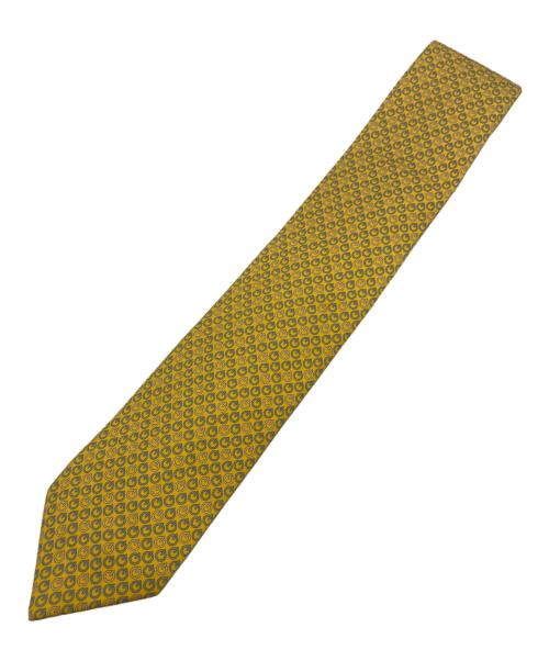 HERMES（エルメス）HERMES (エルメス) シルクネクタイ イエロー サイズ:表記なしの古着・服飾アイテム