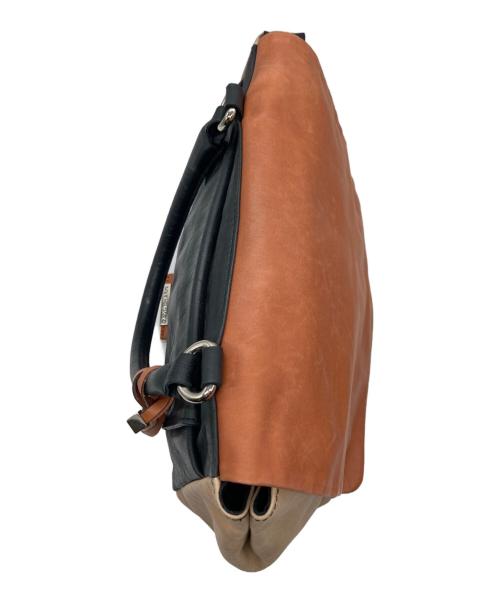 GIANNI CHIARINI（ジャンニ キアリーニ）GIANNI CHIARINI (ジャンニ キアリーニ) ショルダートートバッグ ベージュ×ブラウン×ブラックの古着・服飾アイテム