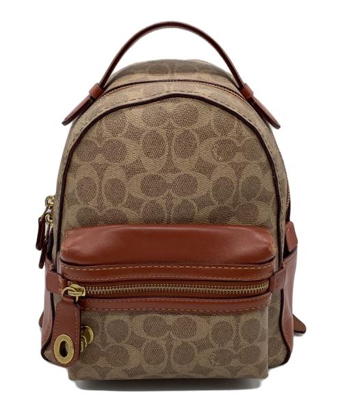 COACH（コーチ）COACH (コーチ) リュック ベージュ×ブラウンの古着・服飾アイテム