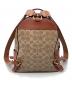 COACH (コーチ) リュック ベージュ×ブラウン：8000円