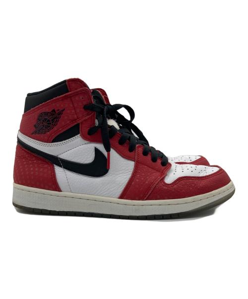 NIKE（ナイキ）NIKE (ナイキ) AIR JORDAN 1 RETRO HIGH OG SPIDER-MAN ORIGIN STORY レッド×ブラック サイズ:cm27.5の古着・服飾アイテム