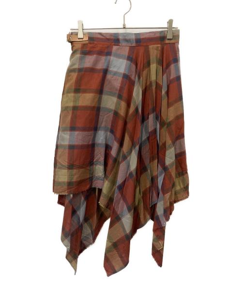 Aga（アーガ）Aga (アーガ) アシンメトリースカート ブラウン サイズ:38 未使用品の古着・服飾アイテム