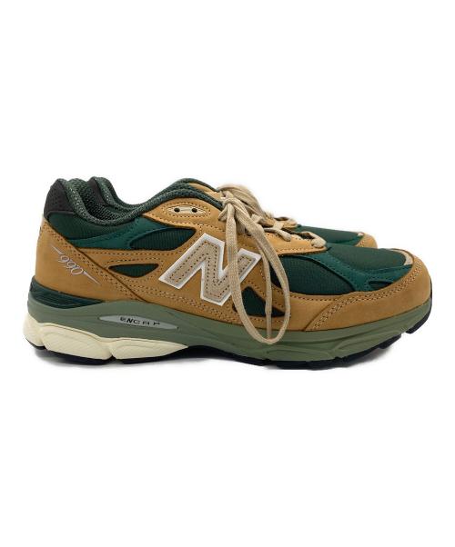 NEW BALANCE（ニューバランス）NEW BALANCE (ニューバランス) スニーカー キャメル×グリーン サイズ:27cmの古着・服飾アイテム