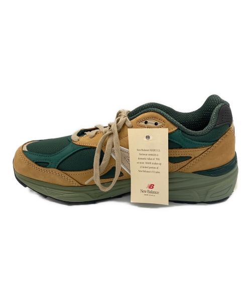 NEW BALANCE（ニューバランス）NEW BALANCE (ニューバランス) スニーカー キャメル×グリーン サイズ:27cmの古着・服飾アイテム