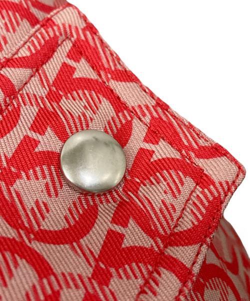 Salvatore Ferragamo（サルヴァトーレ フェラガモ）Salvatore Ferragamo (サルヴァトーレ フェラガモ) シルクフーデッドコート コーラル サイズ:44の古着・服飾アイテム