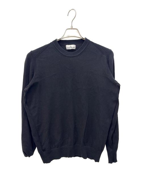STONE ISLAND（ストーンアイランド）STONE ISLAND (ストーンアイランド) Soft Cotton Crew Knit ブラック サイズ:Lの古着・服飾アイテム