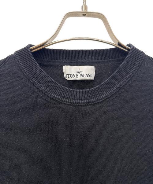 STONE ISLAND（ストーンアイランド）STONE ISLAND (ストーンアイランド) Soft Cotton Crew Knit ブラック サイズ:Lの古着・服飾アイテム