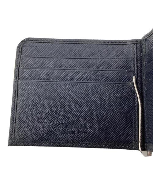 PRADA（プラダ）PRADA (プラダ) マネークリップ ネイビーの古着・服飾アイテム