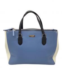 Kate Spade（ケイトスペード）の古着「ハンドバッグ」｜ブルー×ホワイト