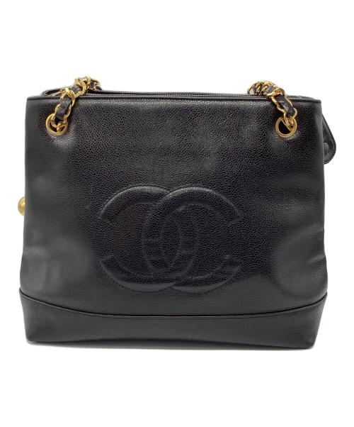 CHANEL（シャネル）CHANEL (シャネル) チェーンショルダートートバッグ ブラックの古着・服飾アイテム