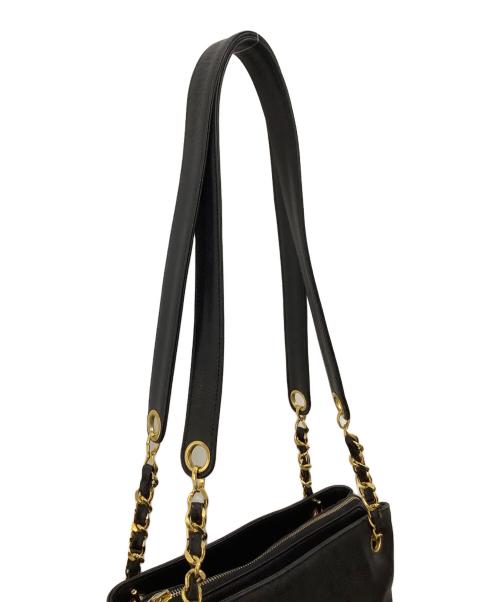 CHANEL（シャネル）CHANEL (シャネル) チェーンショルダートートバッグ ブラックの古着・服飾アイテム