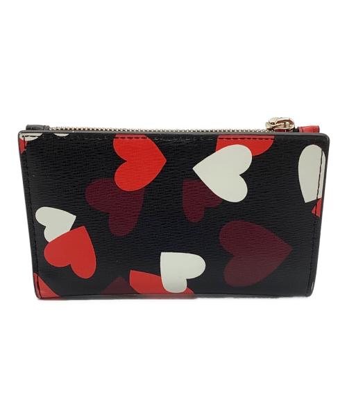 Kate Spade（ケイトスペード）Kate Spade (ケイトスペード) 2つ折り財布 ブラック×レッドの古着・服飾アイテム