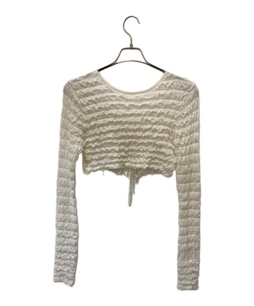 rienda（リエンダ）rienda (リエンダ) カーディガン ホワイト サイズ:Freeの古着・服飾アイテム