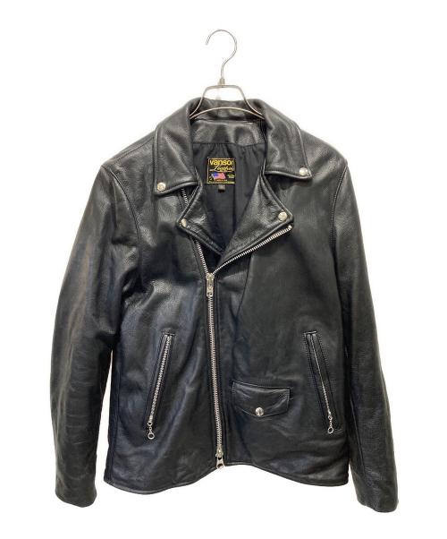 VANSON（バンソン）VANSON (バンソン) Doulbe Riders Jacket Type 2 ブラック サイズ:40の古着・服飾アイテム