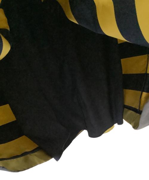 Kate Spade（ケイトスペード）Kate Spade (ケイトスペード) オーニングストライプ ミディ スカート イエロー×ネイビーの古着・服飾アイテム