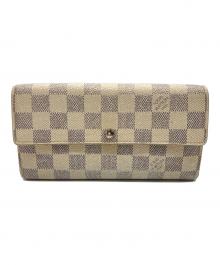 LOUIS VUITTON（ルイ ヴィトン）の古着「ダミエ・アズール ポルトフォイユ・サラ」｜ホワイト