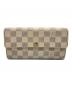 LOUIS VUITTON（ルイ ヴィトン）の古着「ダミエ・アズール ポルトフォイユ・サラ」｜ホワイト