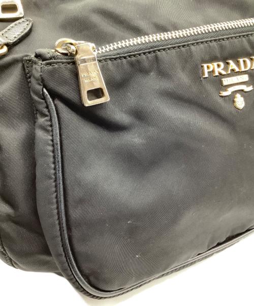 PRADA（プラダ）PRADA (プラダ) ナイロンショルダーバッグ ブラックの古着・服飾アイテム