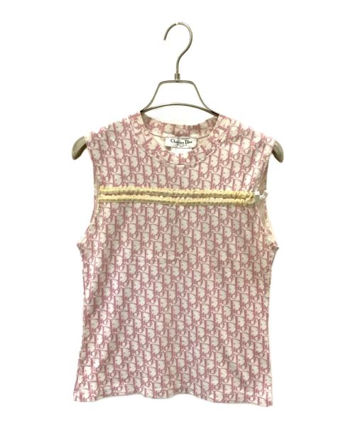 Christian Dior（クリスチャン ディオール）Christian Dior (クリスチャン ディオール) ノースリーブカットソー ピンク サイズ:38の古着・服飾アイテム