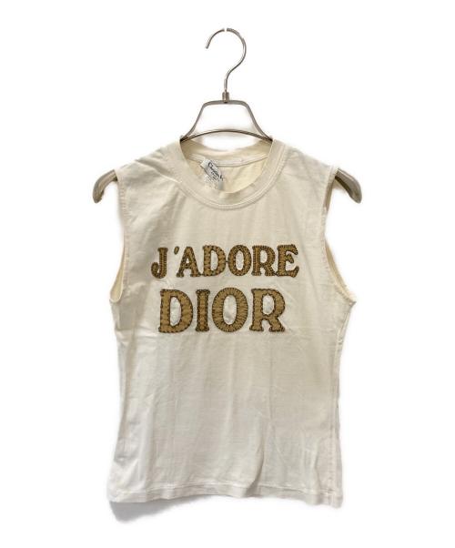 Christian Dior（クリスチャン ディオール）Christian Dior (クリスチャン ディオール) ノースリーブカットソー ホワイト サイズ:38の古着・服飾アイテム