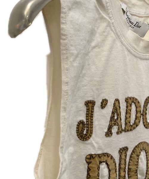 Christian Dior（クリスチャン ディオール）Christian Dior (クリスチャン ディオール) ノースリーブカットソー ホワイト サイズ:38の古着・服飾アイテム