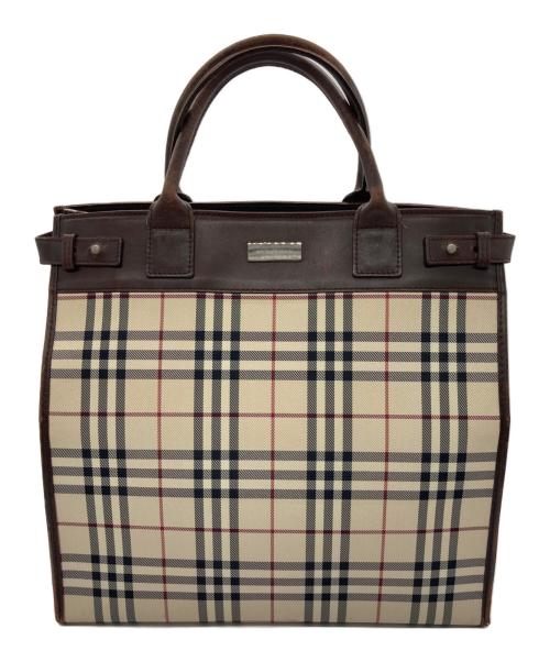 BURBERRY（バーバリー）BURBERRY (バーバリー) トートバッグ ベージュ×ブラウンの古着・服飾アイテム
