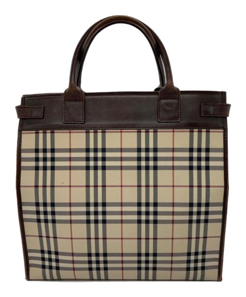 BURBERRY（バーバリー）BURBERRY (バーバリー) トートバッグ ベージュ×ブラウンの古着・服飾アイテム