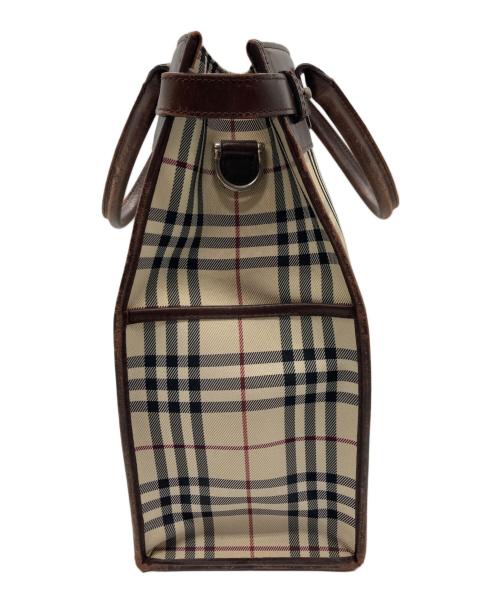 BURBERRY（バーバリー）BURBERRY (バーバリー) トートバッグ ベージュ×ブラウンの古着・服飾アイテム