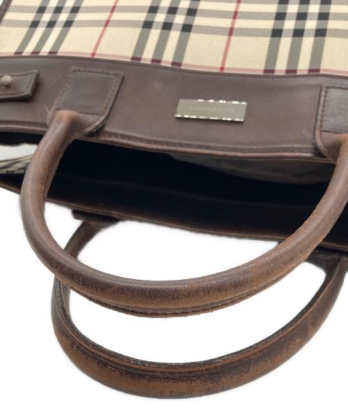 BURBERRY（バーバリー）BURBERRY (バーバリー) トートバッグ ベージュ×ブラウンの古着・服飾アイテム
