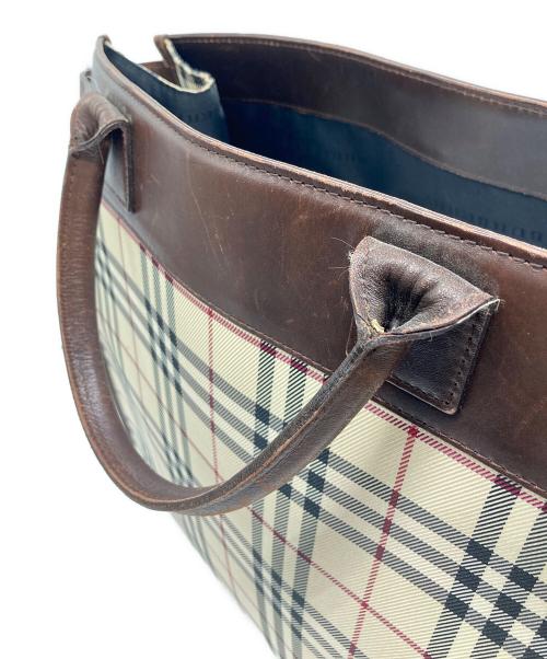 BURBERRY（バーバリー）BURBERRY (バーバリー) トートバッグ ベージュ×ブラウンの古着・服飾アイテム